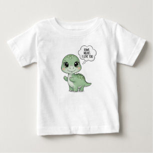 Rawr Means I Love You Cute Dinosaur Cartoon Desi Baby T-Shirt