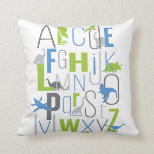 Rawr Means I love You In Dinosaur ABC Pillow