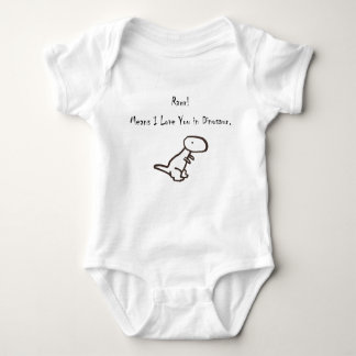 RAWR! Means I Love You In Dinosaur Baby Bodysuit