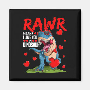 Rawr Means I Love You In Dinosaur T Rex Lover Vale Magnet