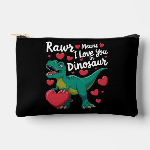 Rawr Means I Love You In Dinosaur T Rex Valentines Accessory Pouch