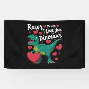 Rawr Means I Love You In Dinosaur T Rex Valentines Banner