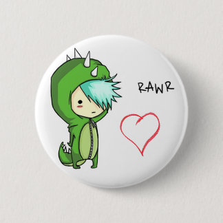 Rawr means love 6 cm round badge