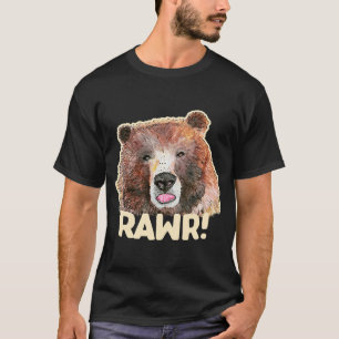 Rawr Original grizzly bear painting by Justine T-Shirt