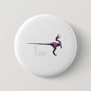 Rawr Pink Dinosaur 6 Cm Round Badge
