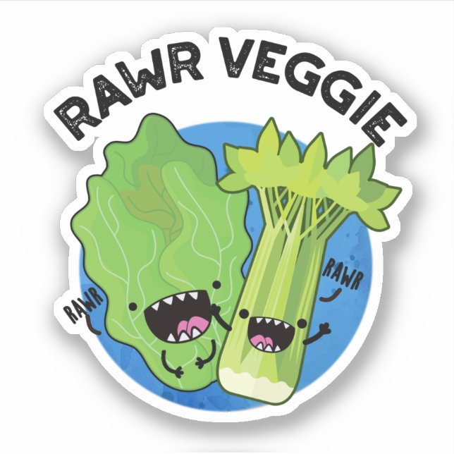 Rawr Veggie Funny Food Pun (Front)