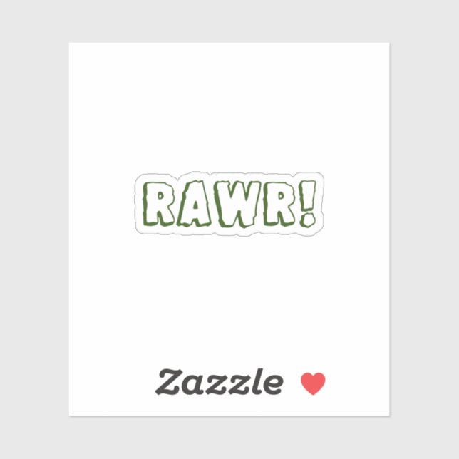 Rawr! Water Bottle Sticker (Sheet)
