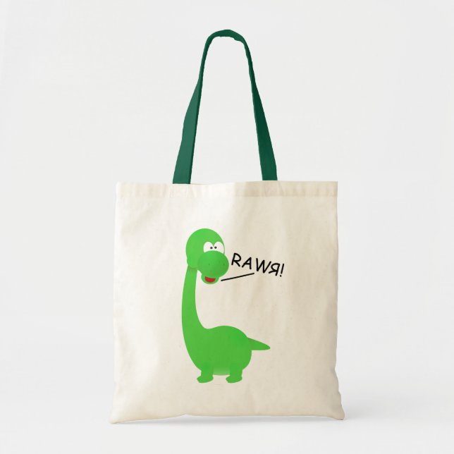 Rawrosaur Dinosaur Tote Bag (Front)