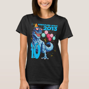 Rawrsome Since 2013 10th Birthday Dinosaur Rex Bo T-Shirt