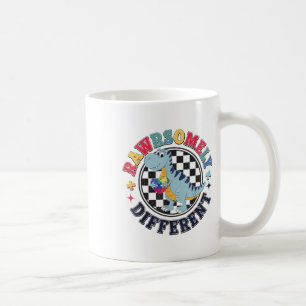 Rawrsomely Different Autism Funny Dinosaur Autism Coffee Mug