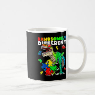 Rawrsomely Different Dinosaur Autism Awareness Puz Coffee Mug