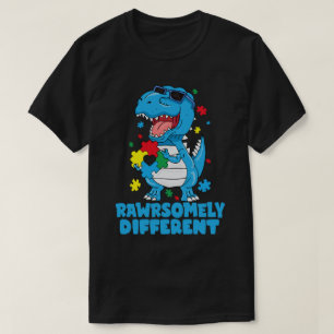 Rawrsomely Different Dinosaur Autism Awareness   T-Shirt