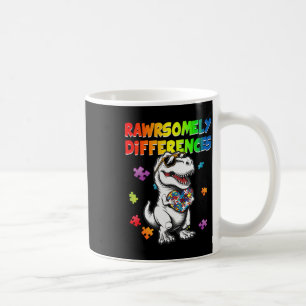 Rawrsomely Different Dinosaur Heart Puzzle For Aut Coffee Mug