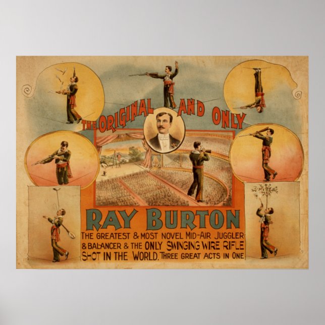 RAY BURTON High Wire Juggler VAUDEVILLE Poster (Front)