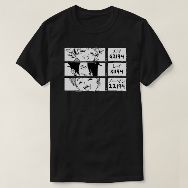 Ray Emma and Norman - The Promised Neverland  T-Shirt (Design Front)
