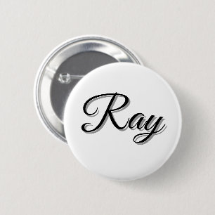 Ray Mens Name, 6 Cm Round Badge