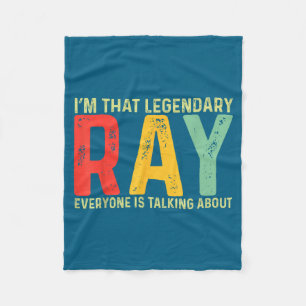 Ray Name First Name Funny Ray Saying Ray Meme Fleece Blanket