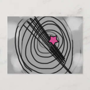 Ray-o-gram Postcard with Pink Star