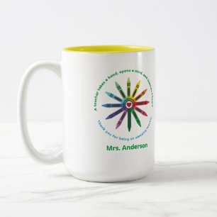 Ray of Crayons / Teacher Appreciation Two-Tone Cof Coffee Mug