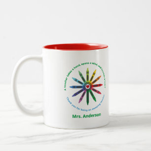 Ray of Crayons / Teacher Appreciation Two-Tone Coffee Mug