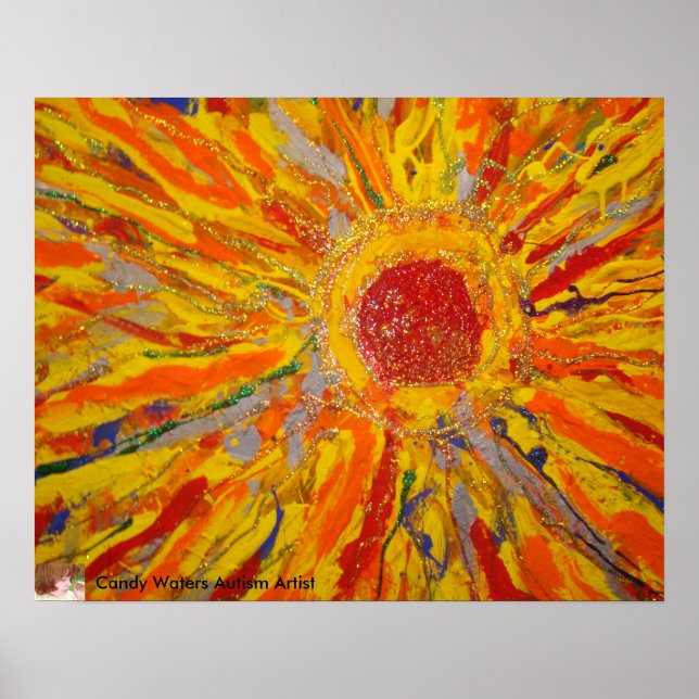 "Ray of Hope" by Candy Waters Autism Artist Poster (Front)