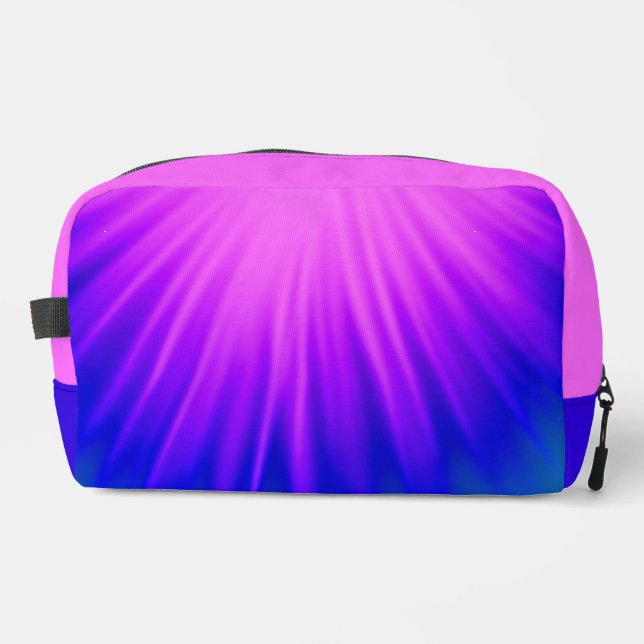 Ray of Light blue and pink Dopp Kit (Front)