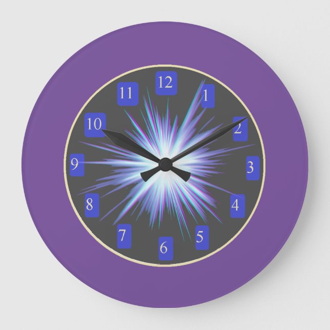 Ray of Light Wall Clock, 10.75" Square Acrylic Large Clock (Front)