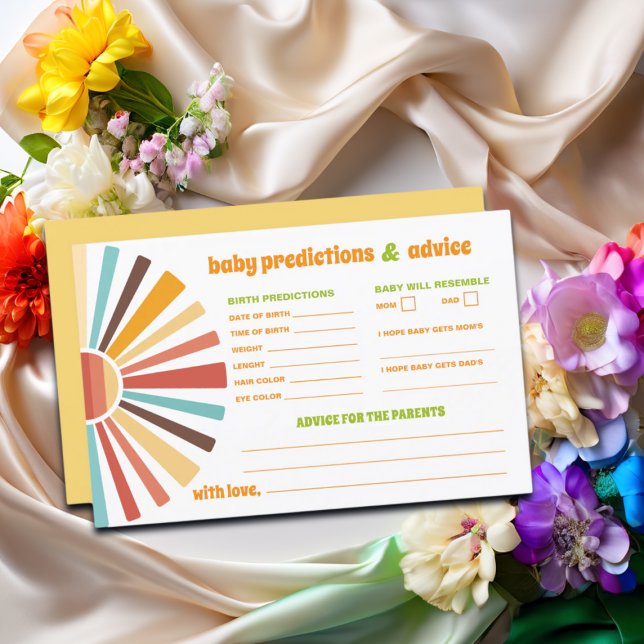 Ray of Sunshine Advice Baby Predictions Card (Creator Uploaded)