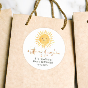 Ray Of Sunshine Baby Shower Classic Round Sticker