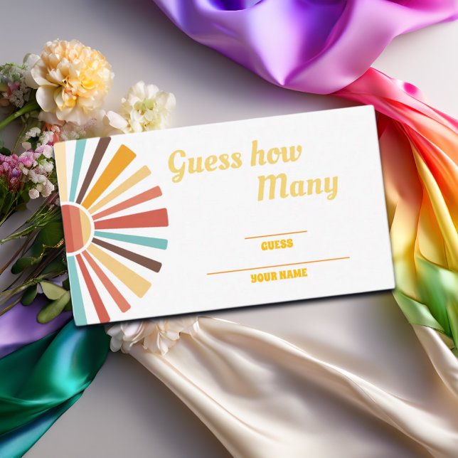 Ray of Sunshine Baby Shower Guess How Many Enclosure Card (Creator Uploaded)