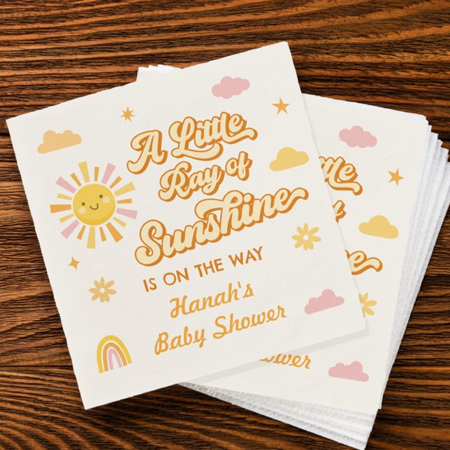 Ray of Sunshine Baby Shower Napkin (Creator Uploaded)