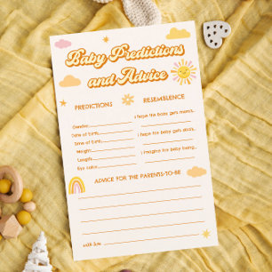 Ray of Sunshine Baby Shower Predictions Game