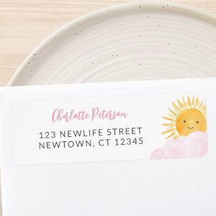 Ray Of Sunshine Baby Shower Return Address Label