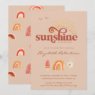 Ray of Sunshine Boho Baby Shower Invitation