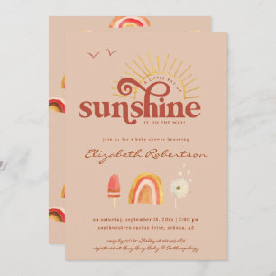Ray of Sunshine   Boho Baby Shower Invitation