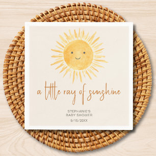  Ray Of Sunshine Boho Baby Shower Napkin