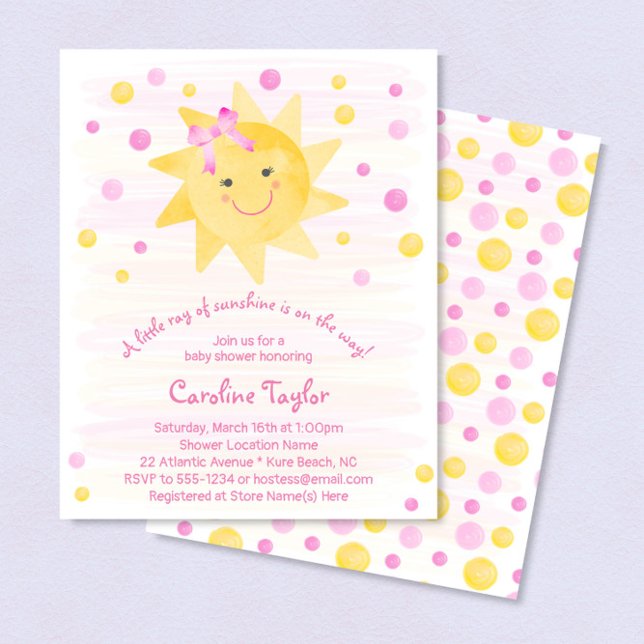 Ray of Sunshine Budget Baby Shower Invitation (Creator Uploaded)