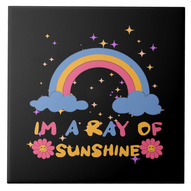 Ray of sunshine ceramic tile (Front)