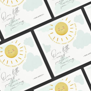 Ray of Sunshine Clouds Gender Neutral Baby Shower Napkin