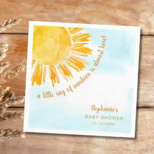Ray of Sunshine Gender Neutral Baby Shower  Napkin