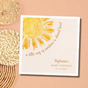 Ray of Sunshine Gender Neutral Baby Shower  Napkin