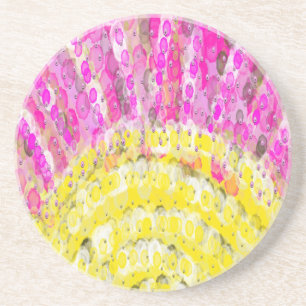 Ray Of Sunshine in Yellow and Fuchsia Coaster