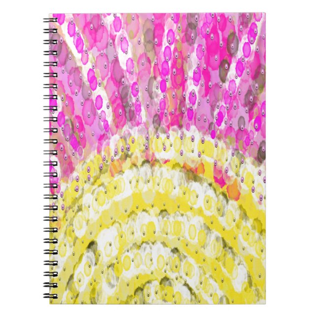 Ray Of Sunshine in Yellow and Fuchsia Notebook (Front)