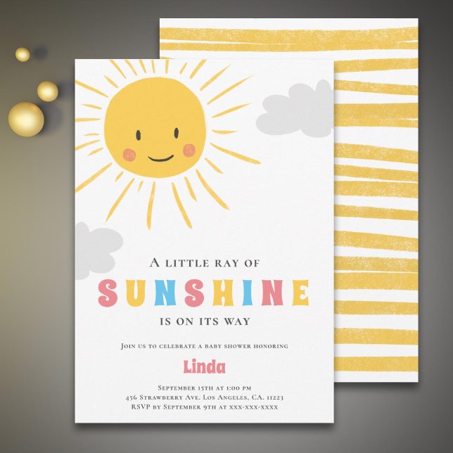 Ray of Sunshine Neutral Baby Shower Invitation (Creator Uploaded)