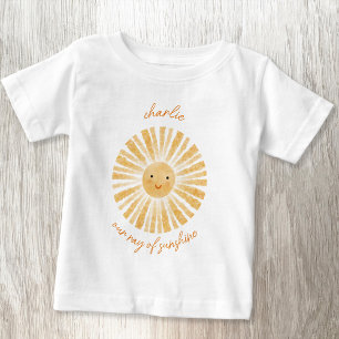 Ray of Sunshine Personalised Watercolor Baby T-Shirt