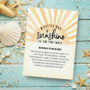 Ray Of Sunshine Retro Summer Beach Books For Baby Enclosure Card