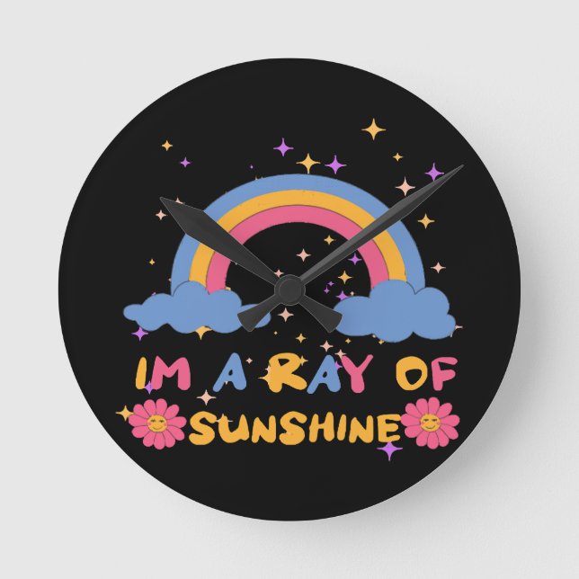 Ray of sunshine round clock (Front)
