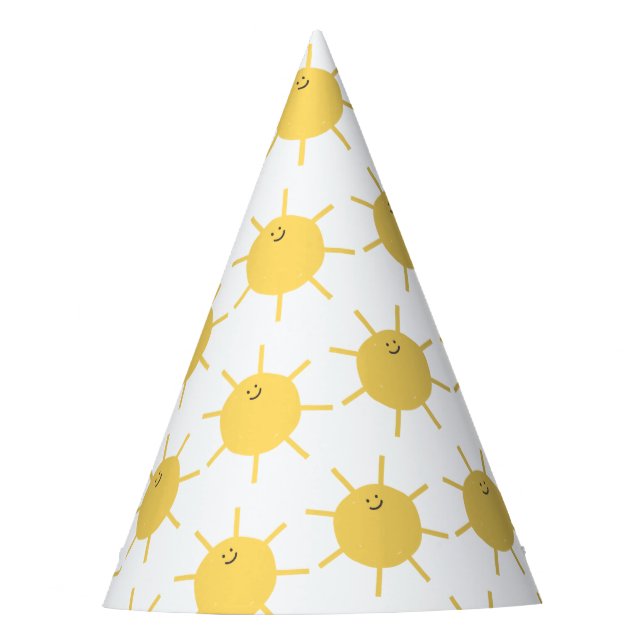 Ray of Sunshine Theme Little Sunshine Birthday Party Hat (Front)