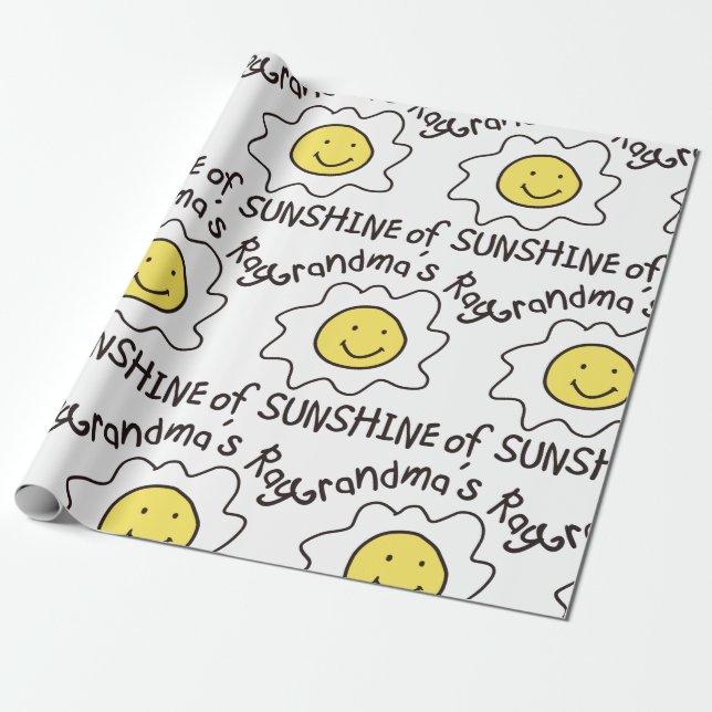 Ray Of Sunshine Wrapping Paper (Unrolled)