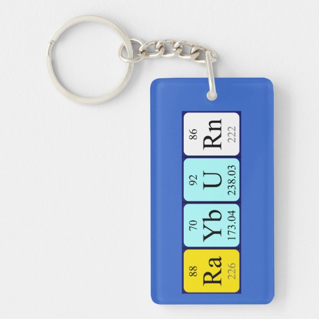 Rayburn periodic table name keyring (Front)
